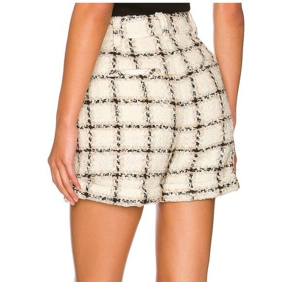Anine Bing Becky Shorts Beige Plaid Size 6 DK36 NWT New - Picture 3 of 15